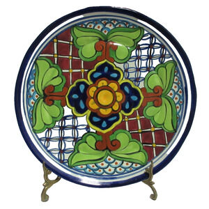 TALAVERA POTTERY DECORATIVE WALL DECOR DINNER PLATE 11" DIAMETER LEAD FREE